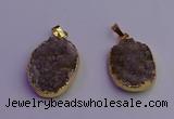 NGP6685 20*30mm - 22*32mm freeform druzy agate gemstone pendants