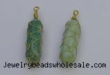 NGP6744 13*40mm sticks amazonite gemstone pendants wholesale