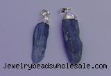 NGP6757 10*35mm - 15*45mm freeform blue kyanite pendants