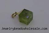 NGP6770 15*22mm cube green qutilated quartz pendants wholesale