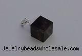 NGP6788 15*22mm cube smoky quartz pendants wholesale