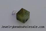 NGP6790 15*22mm cube green qutilated quartz pendants wholesale