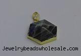 NGP6816 24*25mm hexagon labradorite gemstone pendants wholesale