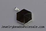 NGP6828 24*25mm hexagon smoky quartz pendants wholesale