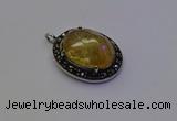 NGP6864 20*25mm oval citrine gemstone pendants wholesle