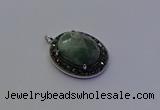 NGP6871 20*25mm oval amazonite gemstone pendants wholesle