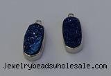 NGP6900 10*22mm - 12*25mm freeform plated druzy quartz pendants