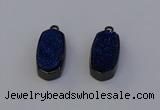 NGP6922 10*22mm - 12*25mm freeform plated druzy quartz pendants