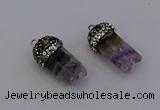 NGP6957 12*20mm - 10*25mm freeform amethyst pendants wholesale