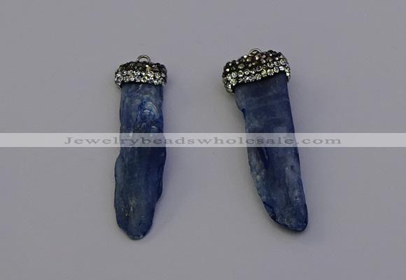 NGP6959 10*35mm - 15*45mm freeform blue kyanite pendants