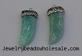 NGP6980 12*40mm - 15*45mm horn amazonite pendants wholesale