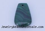 NGP702 20*30mm trapezoid natural malachite gemstone pendant