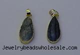 NGP7046 12*25mm - 13*28mm flat teardrop blue kyanite pendants