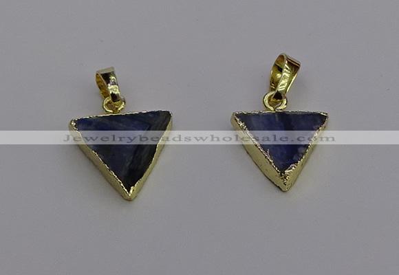 NGP7048 14*15mm triangle blue kyanite pendants wholesale