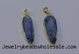 NGP7049 13*35mm - 14*40mm flat teardrop blue kyanite pendants