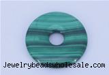 NGP705 35mm natural malachite gemstone donut pendant