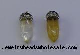 NGP7058 12*30mm - 15*35mm faceted bullet citrine pendants