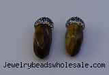 NGP7069 12*30mm - 15*35mm faceted bullet yellow tiger eye pendants