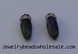 NGP7070 12*30mm - 15*35mm faceted bullet labradorite pendants