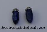 NGP7073 12*30mm - 15*35mm faceted bullet lapis lazuli pendants