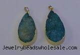 NGP7130 25*45mm - 26*50mm teardrop druzy agate pendants wholesale