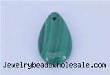 NGP714 12*20mm flat teardrop natural malachite gemstone pendant