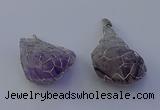 NGP7146 20*40mm - 30*45mm faceted nuggets amethyst pendants