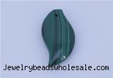 NGP715 15*37mm marquise natural malachite gemstone pendant