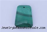 NGP717 18*23mm trapezoid natural malachite gemstone pendant