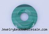 NGP718 8*25mm natural malachite gemstone donut pendant