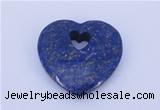 NGP723 26*26mm heart natural lapis lazuli gemstone pendant