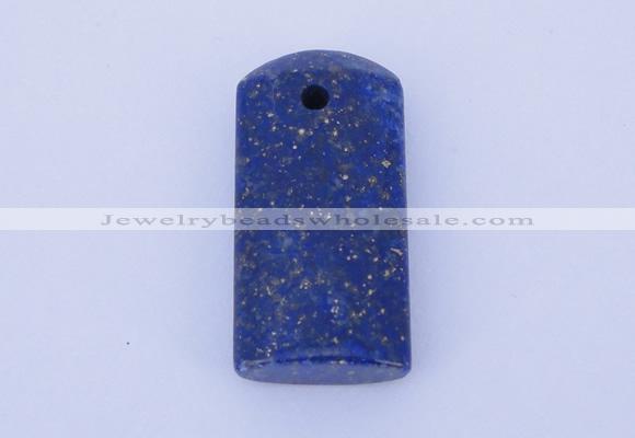 NGP724 14*29mm rectangle natural lapis lazuli gemstone pendant