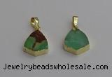 NGP7240 15*20mm australia chrysoprase pendants wholesale