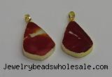 NGP7247 22*35mm flat teardrop mookaite gemstone pendants