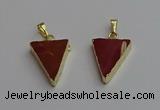 NGP7250 18*25mm triangle mookaite gemstone pendants