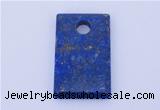 NGP726 21*31mm rectangle natural lapis lazuli gemstone pendant