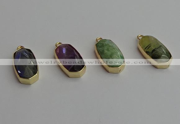 NGP7275 13*25mm faceted freeform labradorite pendants wholesale