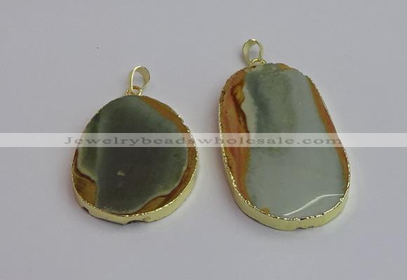 NGP7364 35*45mm - 40*55mm freeform imperial jasper pendants