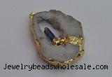 NGP7392 45*50mm - 50*55mm freeform druzy agate pendants