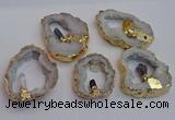 NGP7396 45*50mm - 50*55mm freeform druzy agate pendants