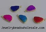 NGP7439 15*20mm freeform druzy quartz pendants wholesale