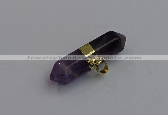 NGP7445 12*45mm sticks amethyst gemstone pendants wholesale