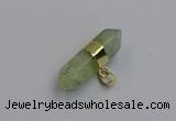 NGP7446 12*45mm sticks green rutilated quartz pendants wholesale