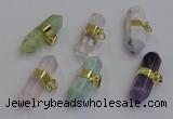 NGP7455 12*45mm sticks mixed gemstone pendants wholesale