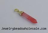 NGP7540 8*40mm sticks cherry quartz pendants wholesale