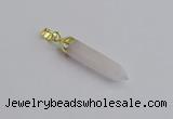 NGP7542 8*40mm sticks rose quartz pendants wholesale