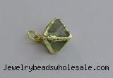 NGP7558 20*22mm fluorite gemstone pendants wholesale