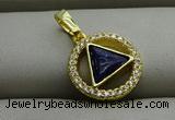 NGP7598 13mm coin lapis lazuli gemstone pendants wholesale