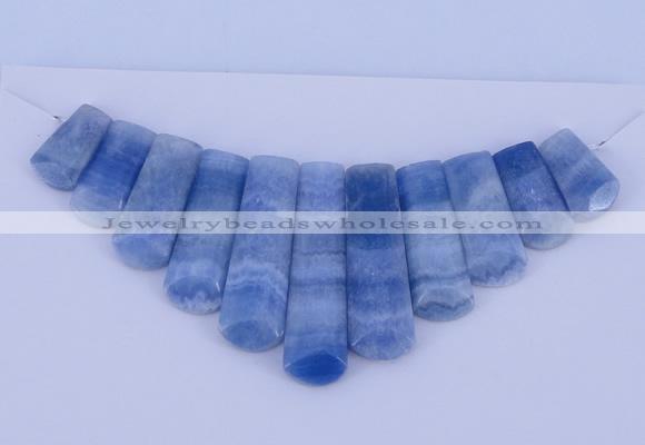 NGP76 Fashion blue lace agate gemstone pendants set jewelry wholesale