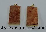 NGP8522 25*50mm - 27*53mm rectangle druzy agate pendants